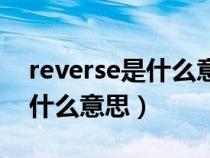 reverse是什么意思中文翻譯成（reverse是什么意思）