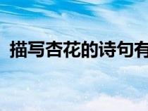 描寫(xiě)杏花的詩(shī)句有哪些?（描寫(xiě)杏花的詩(shī)句）