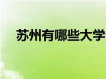 蘇州有哪些大學(xué)分校（蘇州有哪些大學(xué)）