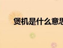 煲機(jī)是什么意思?。覚C(jī)是什么意思）