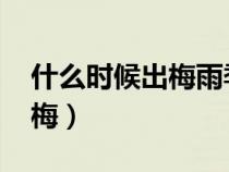 什么時候出梅雨季節(jié)結(jié)束2023（什么時候出梅）