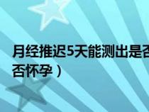 月經(jīng)推遲5天能測出是否懷孕嗎準(zhǔn)嗎(月經(jīng)推遲5天能測出是否懷孕) 月經(jīng)推遲5天能測出是否懷孕嗎準(zhǔn)嗎(月經(jīng)推遲5天能測出是否懷孕)