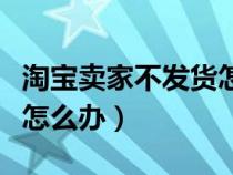 淘寶賣家不發(fā)貨怎么辦賠償（淘寶賣家不發(fā)貨怎么辦）