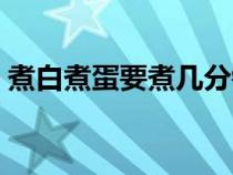 煮白煮蛋要煮幾分鐘（水煮蛋一般要煮多久）