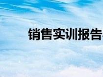 銷(xiāo)售實(shí)訓(xùn)報(bào)告心得(實(shí)訓(xùn)報(bào)告心得) 銷(xiāo)售實(shí)訓(xùn)報(bào)告心得(實(shí)訓(xùn)報(bào)告心得)