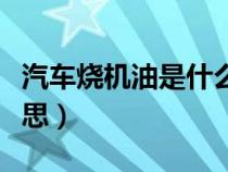 汽車燒機油是什么現(xiàn)象（汽車燒機油是什么意思）