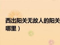 西出陽(yáng)關(guān)無(wú)故人的陽(yáng)關(guān)是哪個(gè)省（西出陽(yáng)關(guān)無(wú)故人的陽(yáng)關(guān)是哪里）