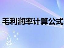 毛利潤率計算公式表格（毛利潤率計算公式）