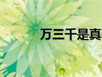 萬三千是真實(shí)人物嗎（萬三千）