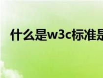 什么是w3c標準是什么（w3c標準是什么）