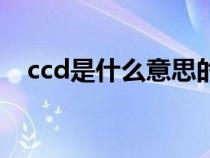 ccd是什么意思的縮寫（ccd是什么意思）