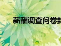 薪酬調(diào)查問卷封面信（薪酬調(diào)查問卷）