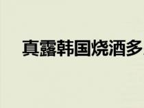 真露韓國燒酒多少度（韓國燒酒多少度）