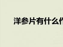 洋參片有什么作用（洋參片泡水功效）