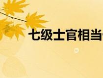 七級士官相當(dāng)什么級別（七級士官）