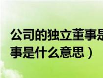 公司的獨(dú)立董事是什么意思（上市公司獨(dú)立董事是什么意思）