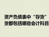 資產負債表中“存貨”項目包括( )賬戶（資產負債表中的存貨都包括哪些會計科目）