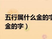 五行屬什么金的字有哪些女孩用（五行屬什么金的字）