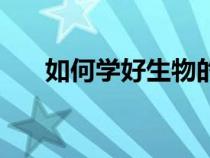 如何學好生物的方法（如何學好生物）