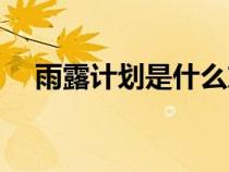 雨露計(jì)劃是什么東西（雨露計(jì)劃是什么）