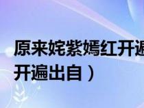 原來姹紫嫣紅開遍是誰的著作（原來姹紫嫣紅開遍出自）