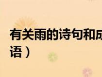 有關(guān)雨的詩句和成語大全（有關(guān)雨的詩句和成語）