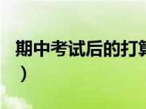 期中考試后的打算300字（期中考試后的打算）