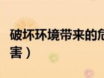 破壞環(huán)境帶來的危害圖片（破壞環(huán)境帶來的危害）