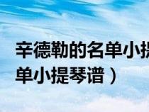 辛德勒的名單小提琴譜第二部分（辛德勒的名單小提琴譜）