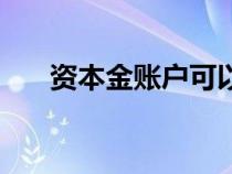 資本金賬戶可以開幾個（資本金賬戶）