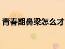 青春期鼻梁怎么才能變高（鼻子變挺的方法）