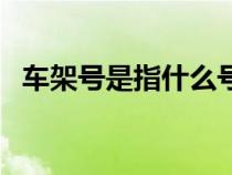 車架號是指什么號（車架號碼指的是什么）