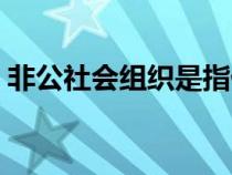 非公社會組織是指什么（社會組織是指什么）