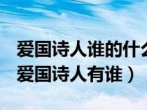愛國詩人誰的什么把七個被割讓租借的地方（愛國詩人有誰）