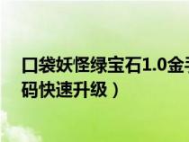 口袋妖怪綠寶石1.0金手指代碼（口袋妖怪綠寶石金手指代碼快速升級(jí)）