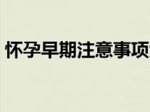 懷孕早期注意事項大全（懷孕早期注意事項）