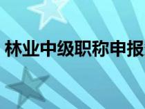 林業(yè)中級職稱申報條件（中級職稱申報條件）