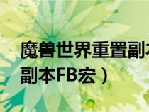 魔獸世界重置副本的宏（魔獸世界wow重置副本FB宏）