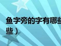 魚字旁的字有哪些字怎么讀（魚字旁的字有哪些）
