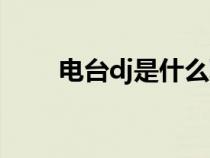 電臺(tái)dj是什么職業(yè)（dj是什么職業(yè)）