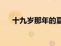 十九歲那年的夏天（19歲那年的雨季）