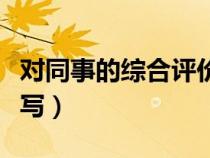 對同事的綜合評價不足怎么寫（同事評價怎么寫）