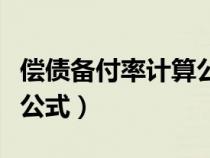 償債備付率計(jì)算公式是什么（償債備付率計(jì)算公式）