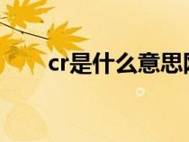 cr是什么意思網(wǎng)絡(CR是什么意思) cr是什么意思網(wǎng)絡(CR是什么意思)