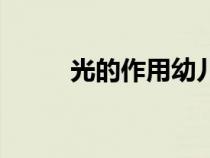光的作用幼兒園作業(yè)（光的作用）