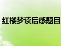 紅樓夢讀后感題目合集（紅樓夢讀后感題目）