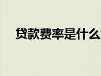 貸款費率是什么意思（費率是什么意思）