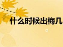什么時候出梅幾月幾號（什么時候出梅）