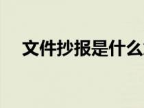 文件抄報是什么意思（抄報是什么意思）