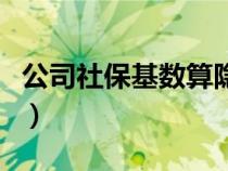 公司社?；鶖?shù)算隱私嗎（公司社保基數(shù)怎么算）
